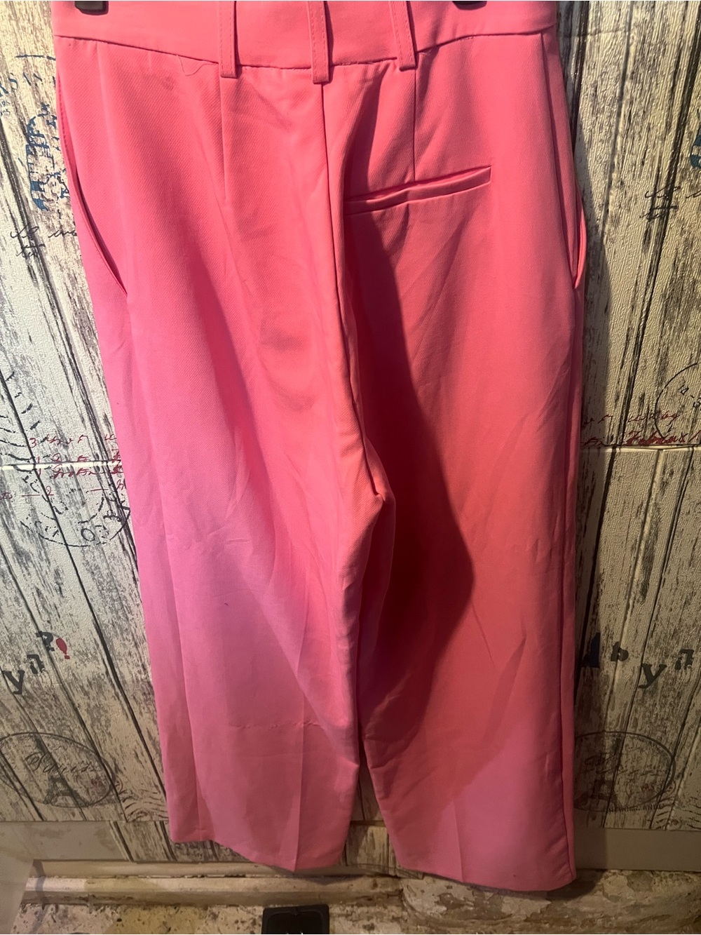 Zara Rose Pink High-Waist Wide-Leg Trousers - Picture 5 of 5